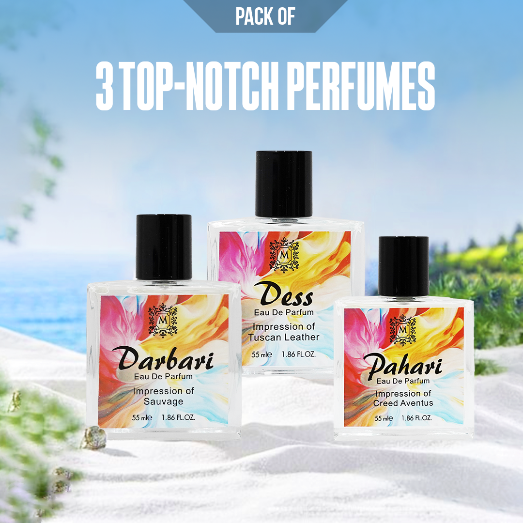 Pack of 3 Topnotch Perfumes Malhaar Fragrances